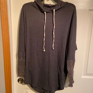 Gray long sleeve hoodie